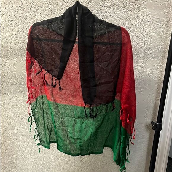 Vibrant Sheer Scarf with Fringe - Picture 1 of 1